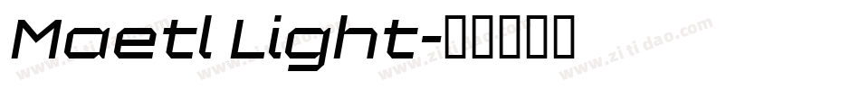 Maetl Light字体转换